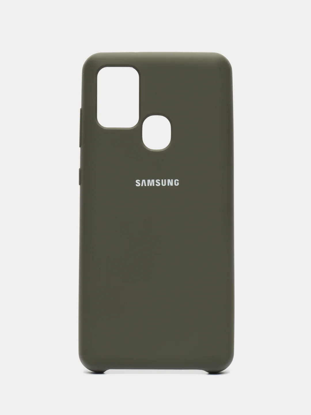 Зелёный хаки защитный силиконовый чехол Silikone Cover для Samsung A21S
