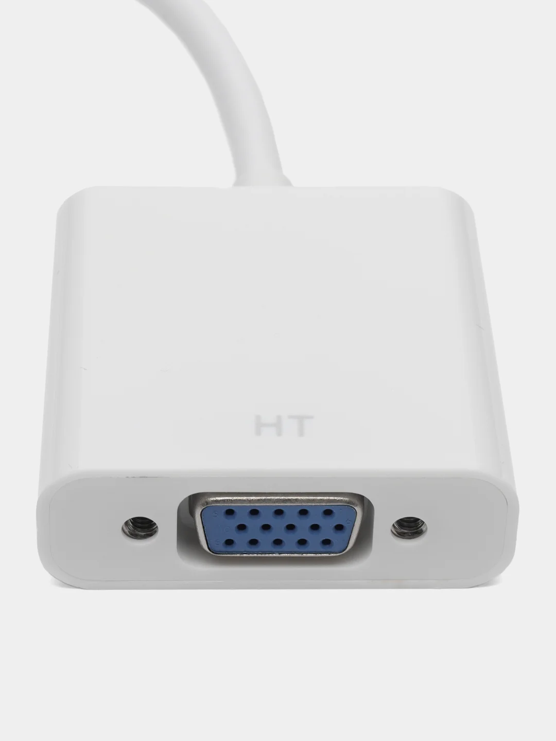 Белый переходник адаптер HDMI на VGA, для подключения компьютера, монитора и видеокарты