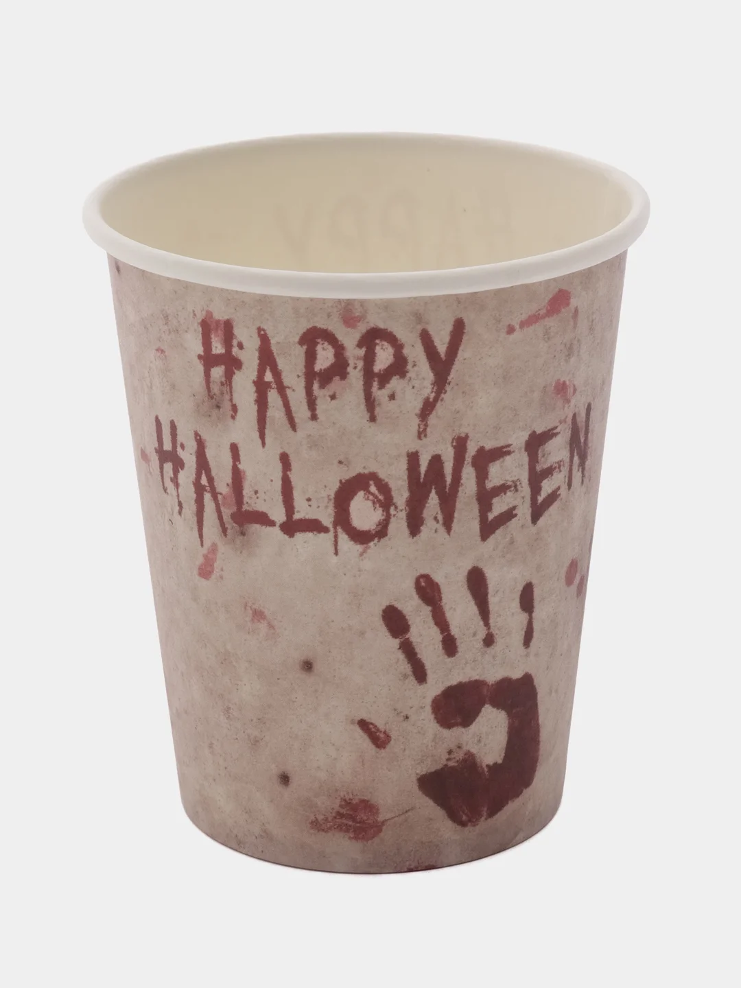 Бежевый стакан бумажный на хэллоуин Halloween party, 250 мл, 6 шт
