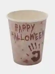 Бежевый стакан бумажный на хэллоуин Halloween party, 250 мл, 6 шт