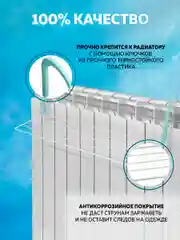Сушилка для белья настенная Nika, на батарею и радиатор, для одежды, белая