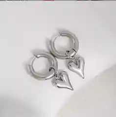Серьги конго сердечки трансформеры сталь