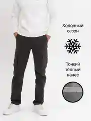 Оливковый брюки мужские карго, брюки утепленные