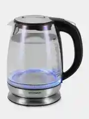 Чайник Hyundai HYK-G8800, 1,7л, 2200Вт, черный/серебристый