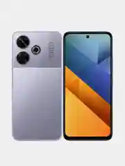 Серебряный смартфон POCO M6, 6/128GB