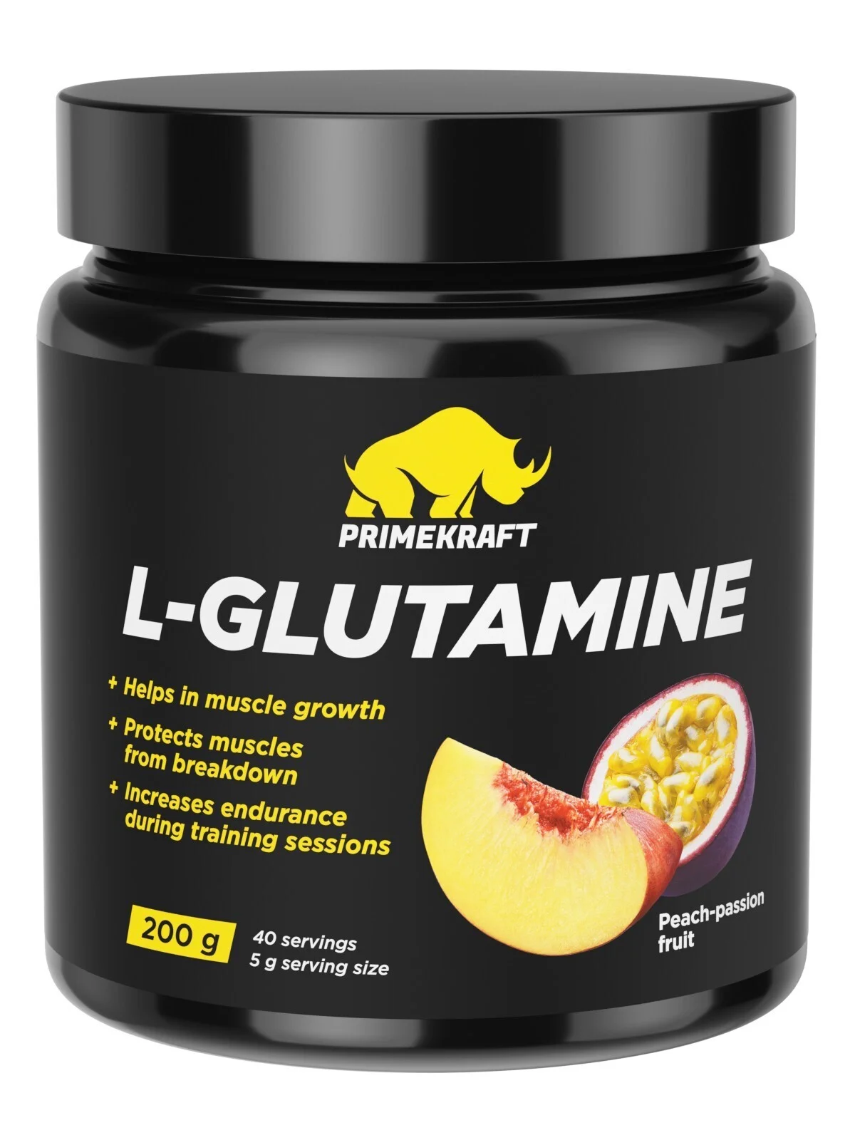 Аминокислоты Глютамин PRIMEKRAFT L-Glutamine, 200 г, 40 порций