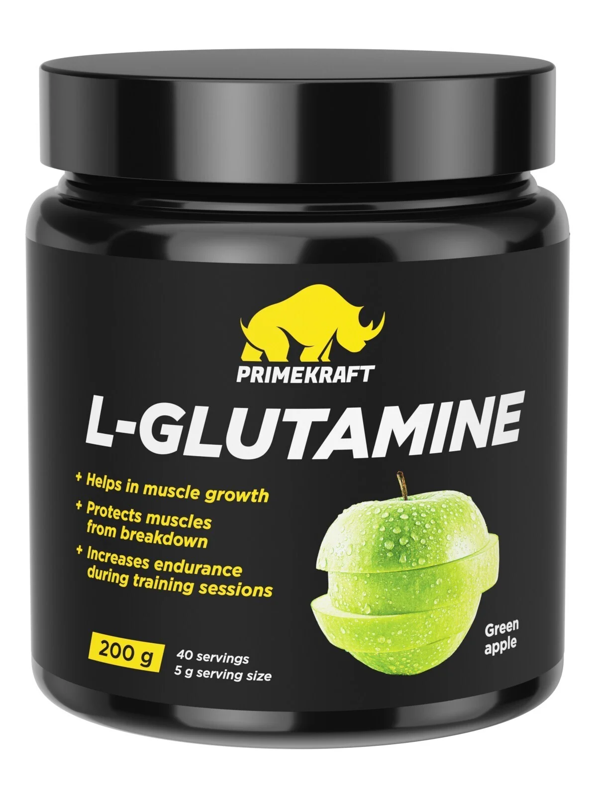 Аминокислоты Глютамин PRIMEKRAFT L-Glutamine, 200 г, 40 порций