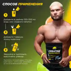 Микронизированный Креатин Моногидрат PRIMEKRAFT Creatine Monohydrate Micronized, 500 г