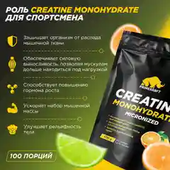Микронизированный Креатин Моногидрат PRIMEKRAFT Creatine Monohydrate Micronized, 500 г