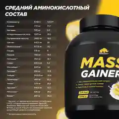 Гейнер PRIMEKRAFT MASS GAINER для набора массы, 3000 г, 30 порций