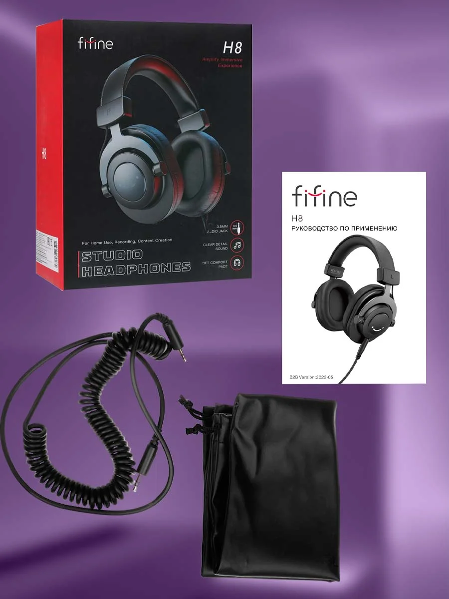 Наушники мониторные Fifine H8 Monitor Headsets (Black)