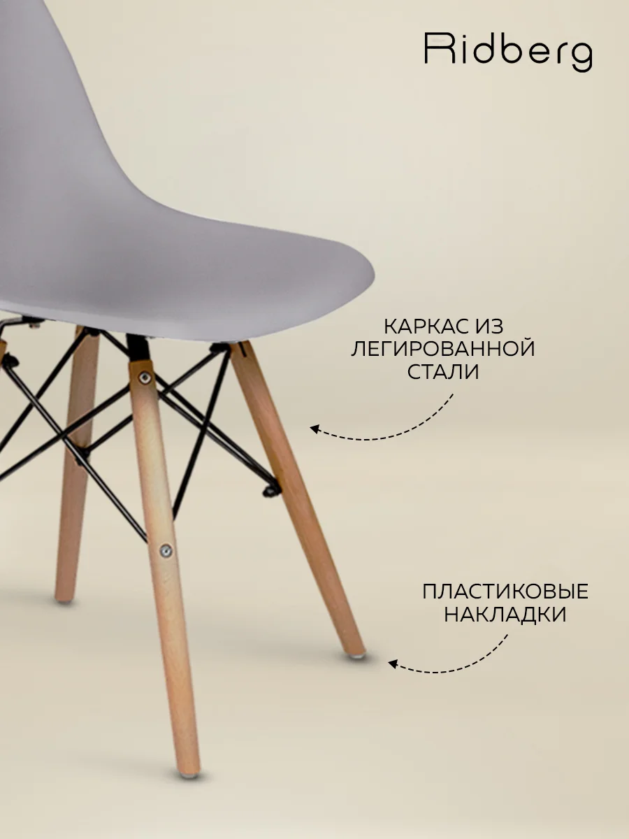 Стул для кухни RIDBERG DSW EAMES, полипропилен.