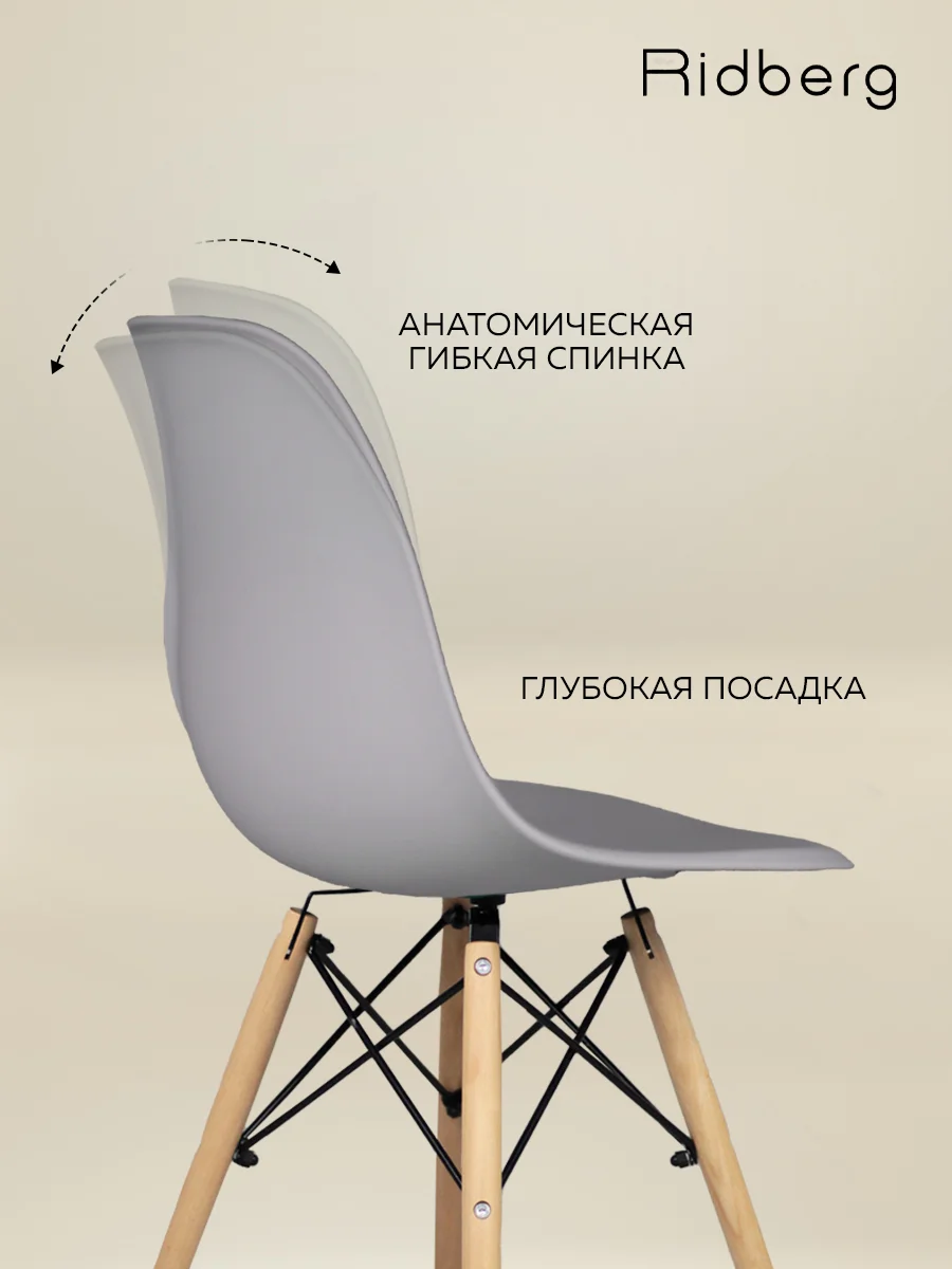 Стул для кухни RIDBERG DSW EAMES, полипропилен.