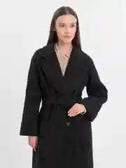 Черный пальто женское, демисезон