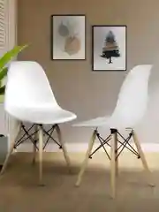 Белый стулья для кухни RIDBERG Style DSW EAMES, обеденные для кухни, столовой, гостиной