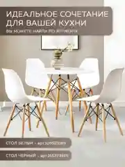 Белый стулья для кухни RIDBERG Style DSW EAMES, обеденные для кухни, столовой, гостиной