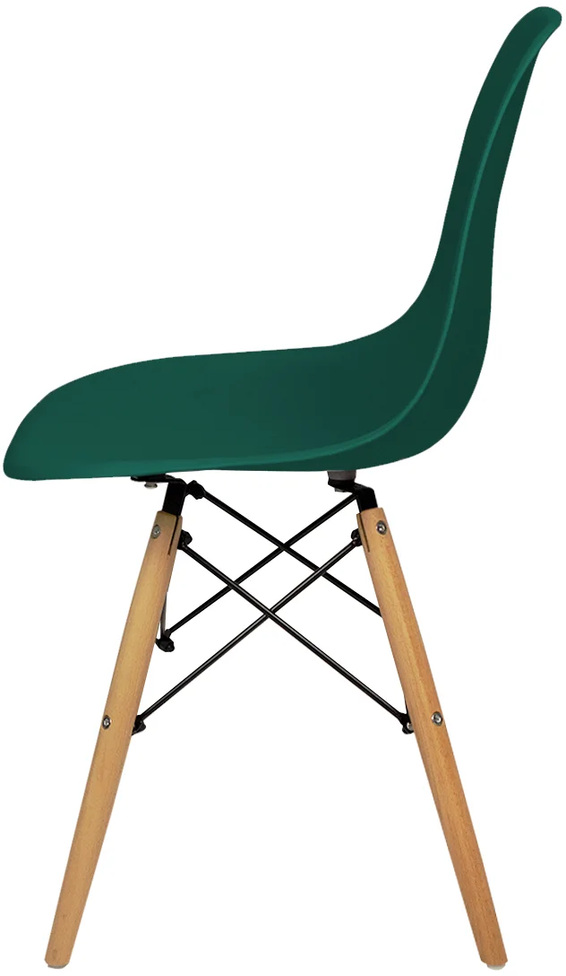 Стулья для кухни RIDBERG Style DSW EAMES комплект 4 шт., темно-зеленый.
