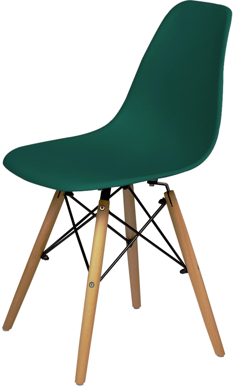 Стулья для кухни RIDBERG Style DSW EAMES комплект 4 шт., темно-зеленый.