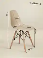 Стулья для кухни RIDBERG Style DSW EAMES комплект 3 шт., обеденные для кухни