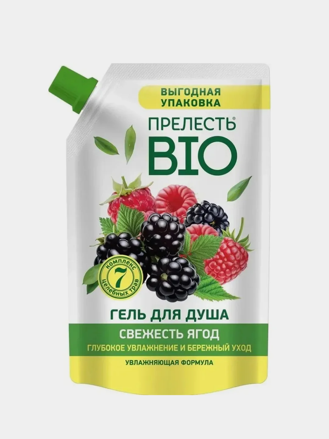 Гель для душа Прелесть Био "Свежесть ягод", 1л