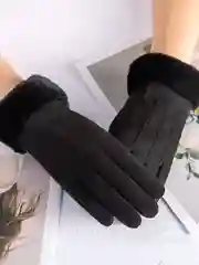 Черный сенсорные женские зимние перчатки