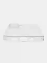 Пастельно-коралловый силиконовый чехол на Apple iPhone 16 / Айфон 16 прозрачный, с принтом, защита камеры