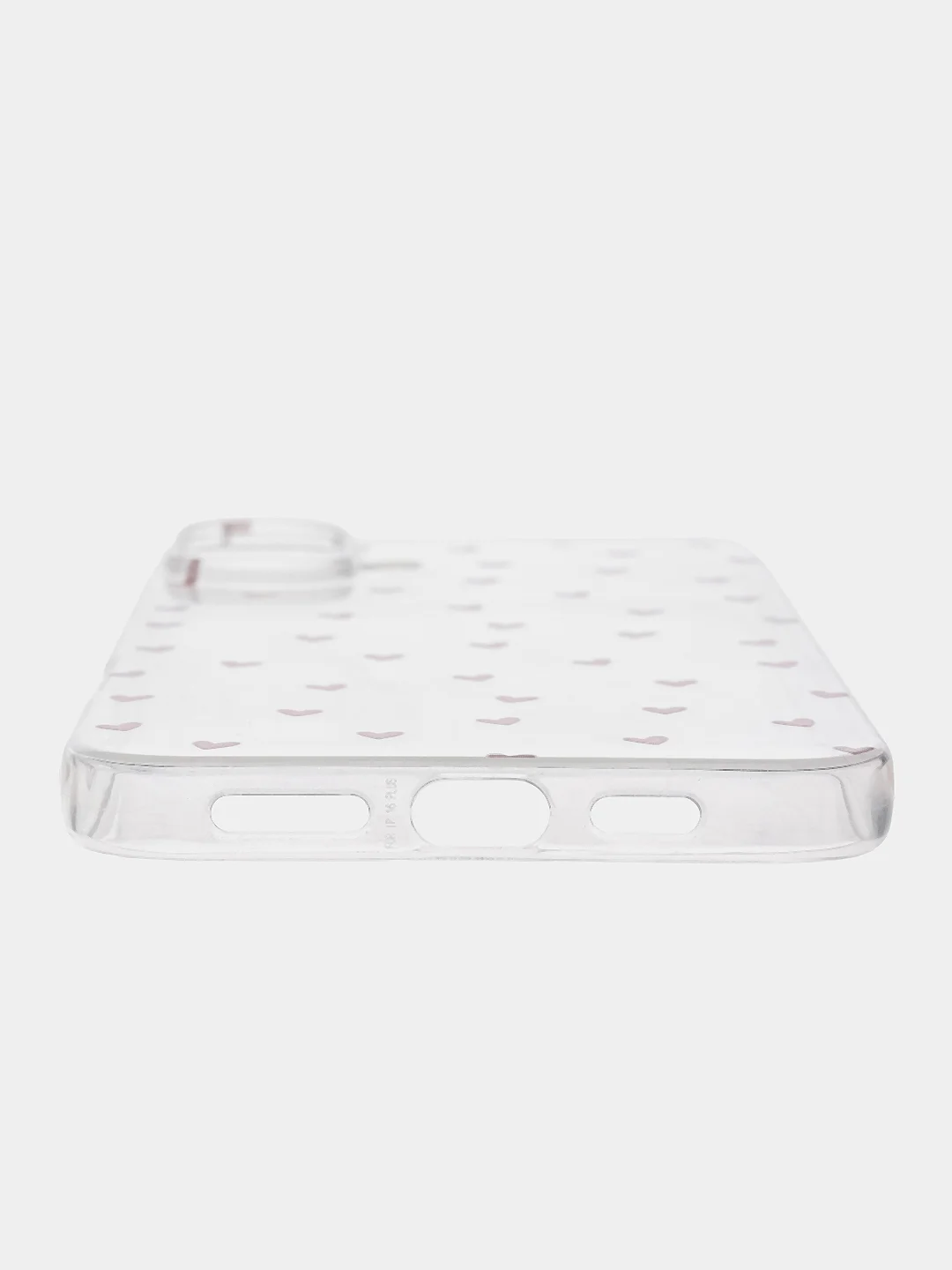 Розовый чехол на Apple iPhone 16 Plus / Айфон 16 Плюс прозрачный, с принтом, защита камеры