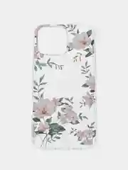 Пастельно-коралловый чехол на Apple iPhone 16 Pro Max / Айфон 16 Про Макс прозрачный, с принтом, защита камеры