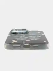 Серый чехол на Apple iPhone 16 Pro Max / Айфон 16 Про Макс прозрачный, с принтом, защита камеры
