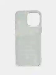 Серый чехол на Apple iPhone 16 Pro Max / Айфон 16 Про Макс прозрачный, с принтом, защита камеры