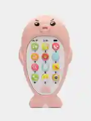 Бежевый детский музыкальный телефон Рыбка, развивающая игрушка