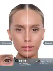 Цветные черные линзы Black с диоптриями