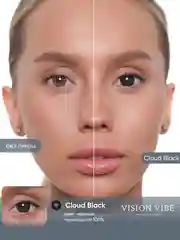 Цветные черные линзы Cloud Black с диоптриями
