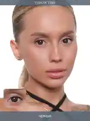 Цветные черные линзы Cloud Black с диоптриями