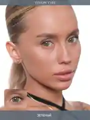 Цветные зеленые линзы Dawn Green с диоптриями