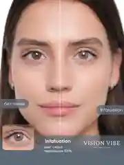 Цветные серые линзы Infatuation, с диоптриями
