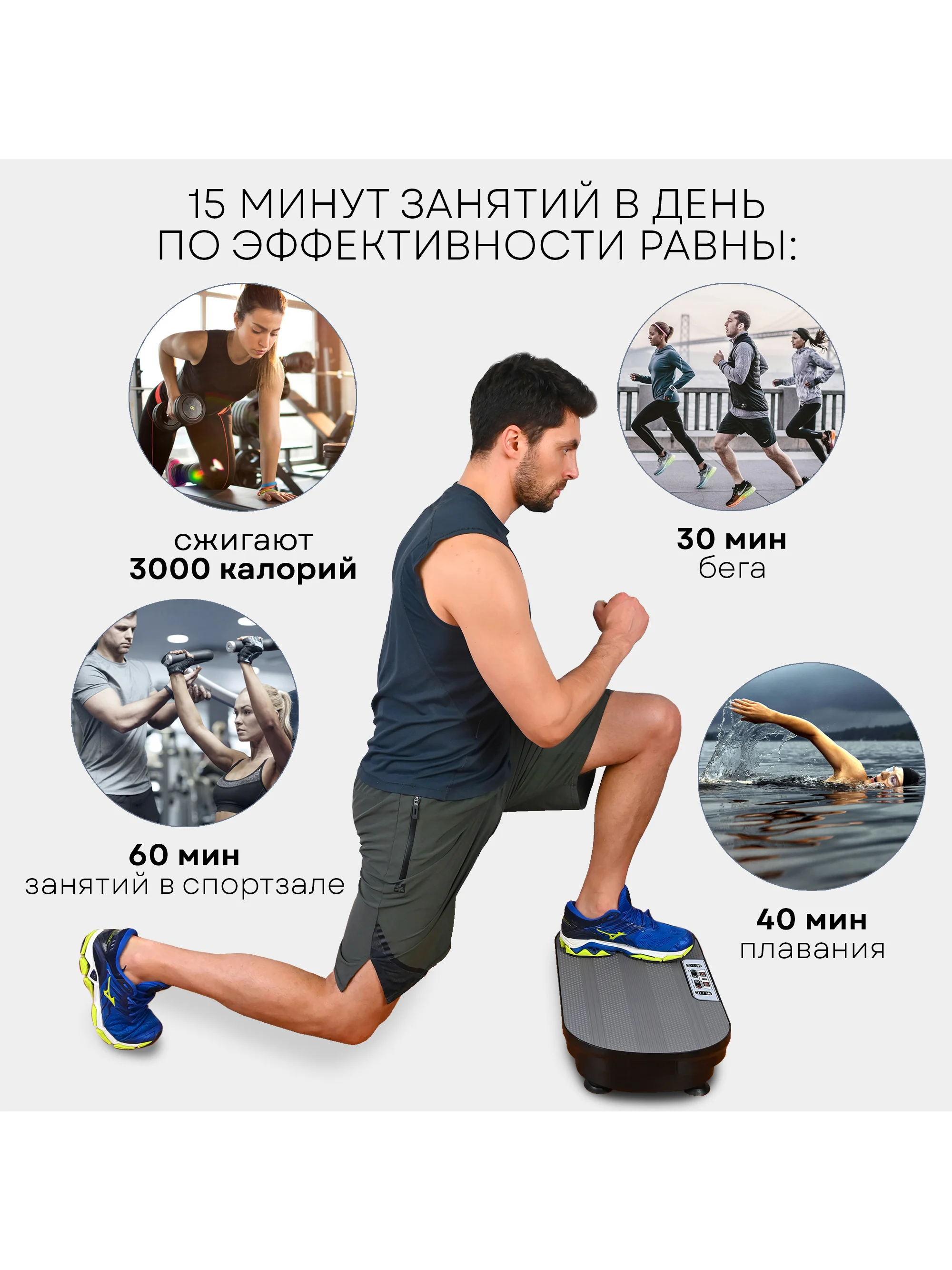 Виброплатформа PLANTA VP-02 тренажер для похудения Vibra Slim, 150 Вт, 99 скоростей