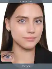 Цветные голубые линзы Passion с диоптриями