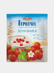 Овсяная каша быстрого приготовления РУССКИЙ ПРОДУКТ Геркулес, с земляникой, 10 штук по 35г