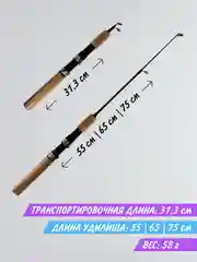 Удочка зимняя для рыбалки, удилище