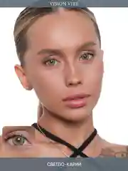 Цветные зеленые линзы Sorayama Green с диоптриями