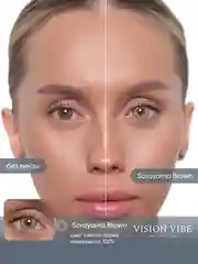 Цветные светло карие линзы Sorayama Brown с диоптриями