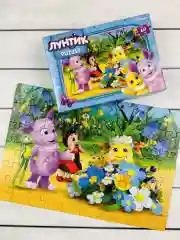 Пазл Лунтик 60 деталей герои из мультика мозаика головоломка