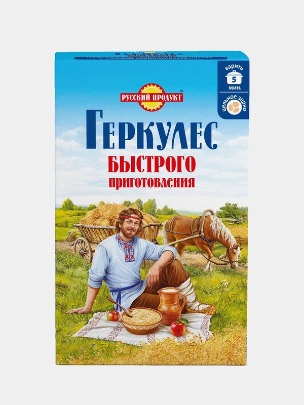 Хлопья овсяные РУССКИЙ ПРОДУКТ Геркулес Быстрого приготовления, 420 г
