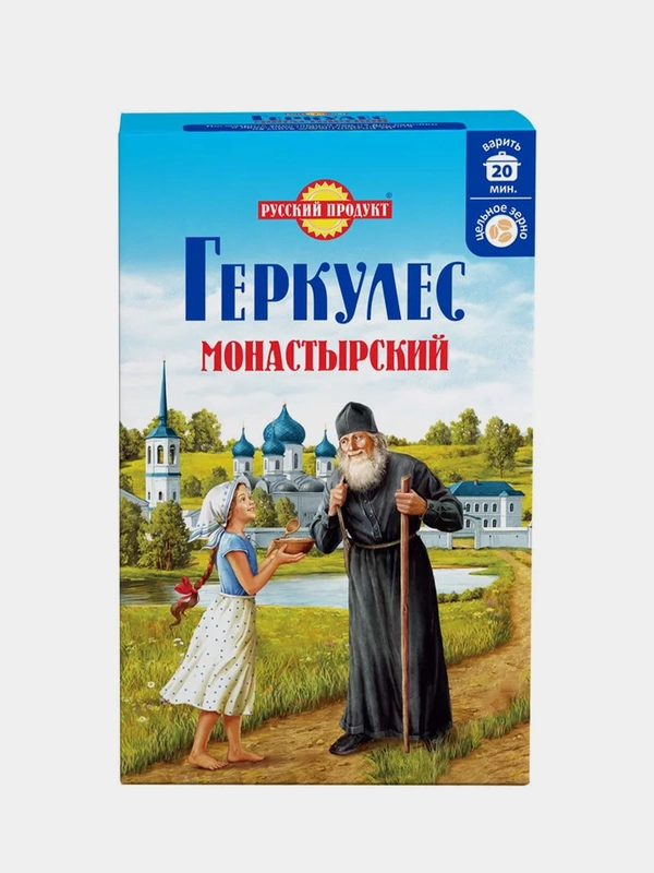 Хлопья овсяные РУССКИЙ ПРОДУКТ "Геркулес Монастырский", 500 г
