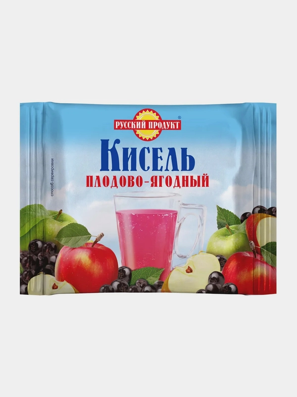 Кисель брикетах РУССКИЙ ПРОДУКТ, с плодово-ягодным вкусом, 190 г