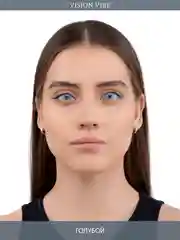 Цветные голубые линзы Vision Blue с диоптриями