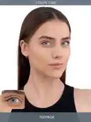 Цветные голубые линзы Vision Blue с диоптриями