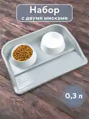 Миска с подставкой для кошек и собак, миска для животных