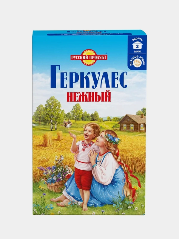 Хлопья овсяные РУССКИЙ ПРОДУКТ Геркулес Нежный, 450г